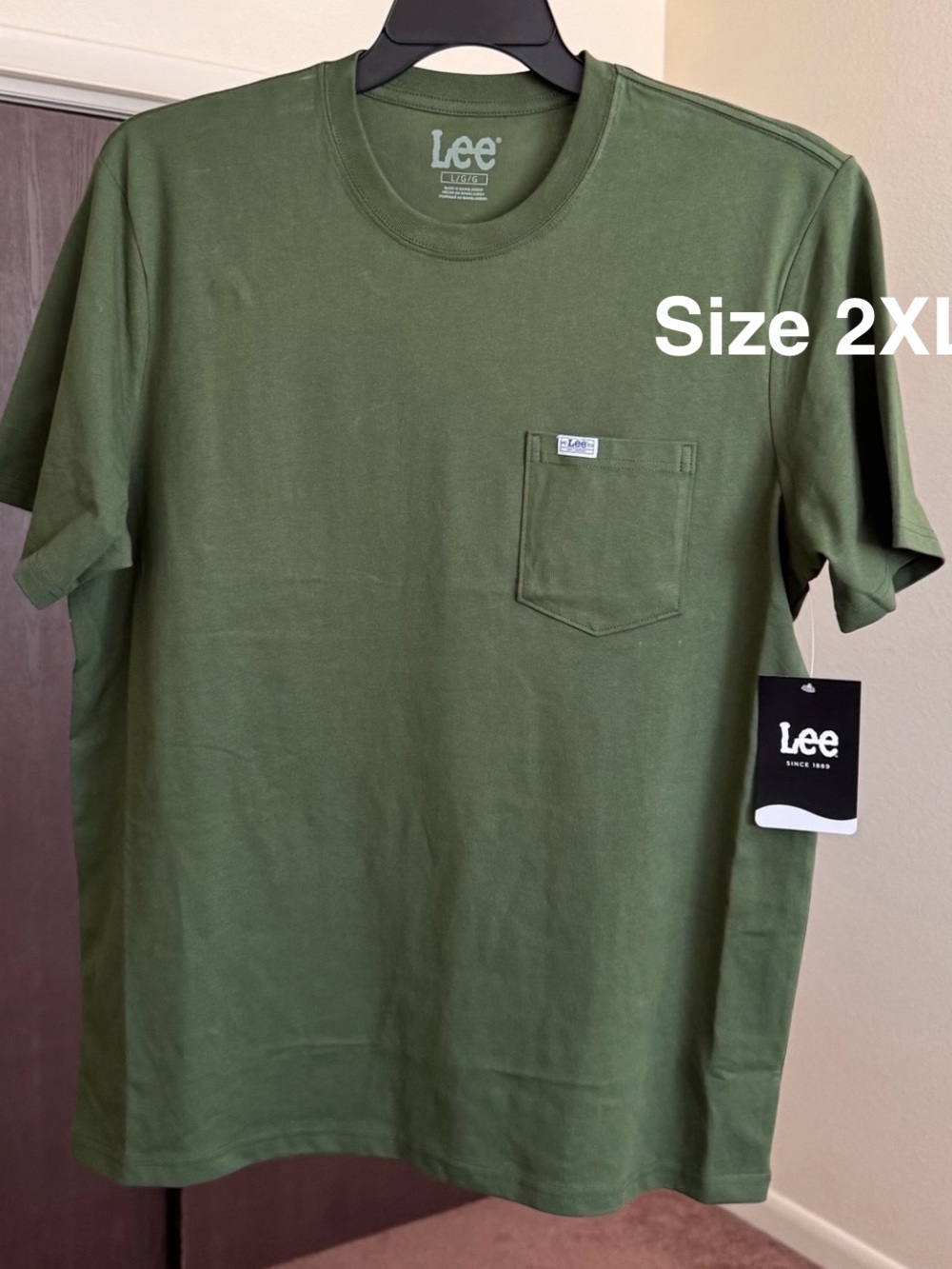Lee Men's® Short Sleeve Graphic Pocket Tee, Size 2XL , Ivy Green